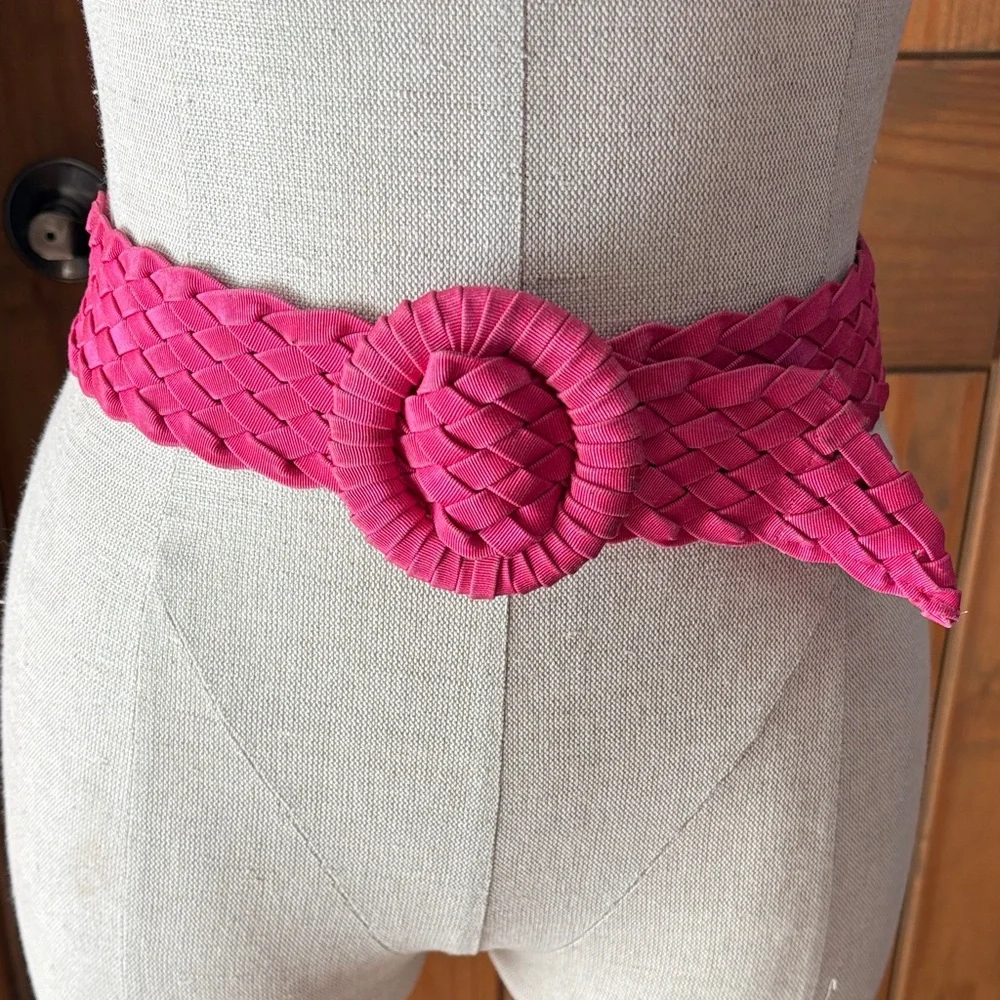 Pink Braided Belt